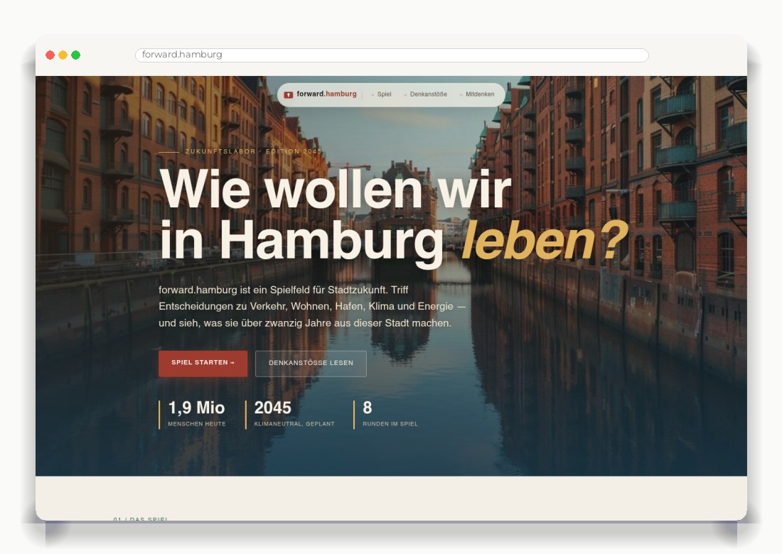 forward.hamburg — Webdesign-Arbeit von MietzMedia