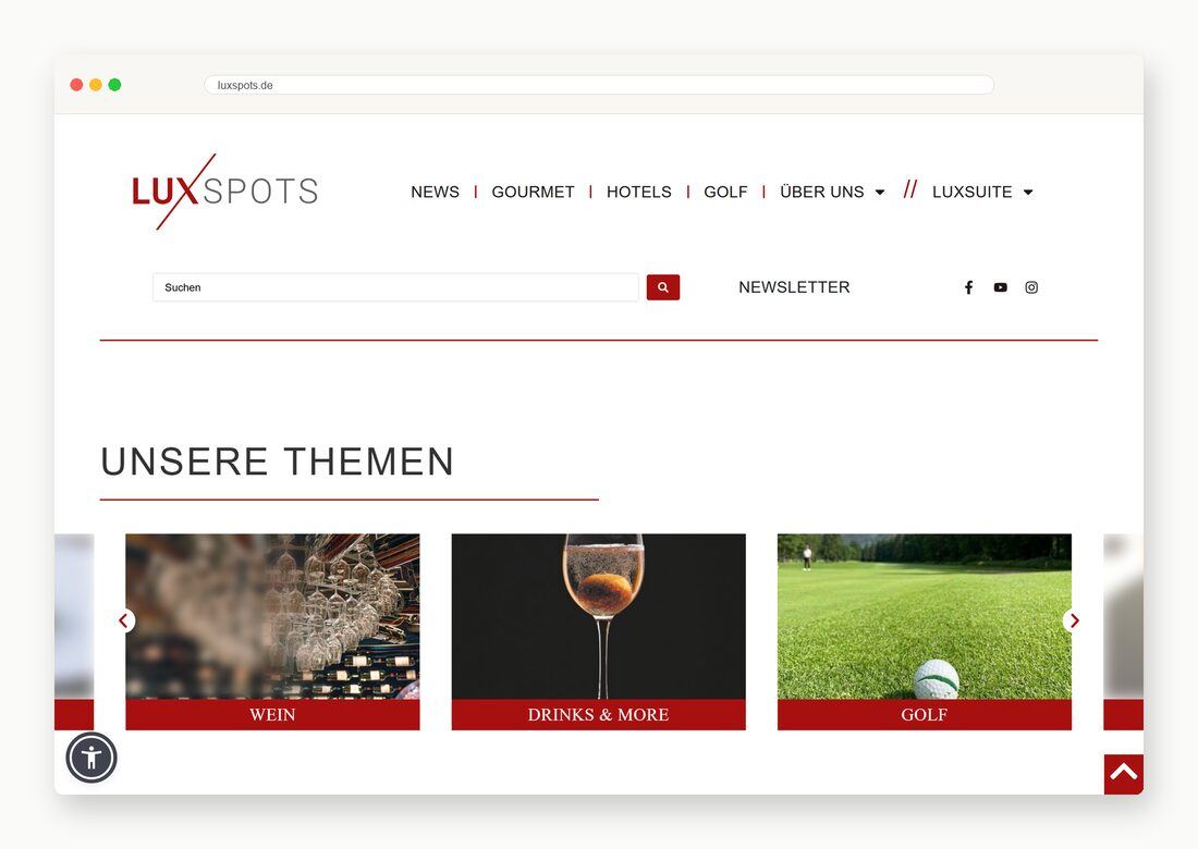 LuxSpots — Webdesign-Arbeit von MietzMedia