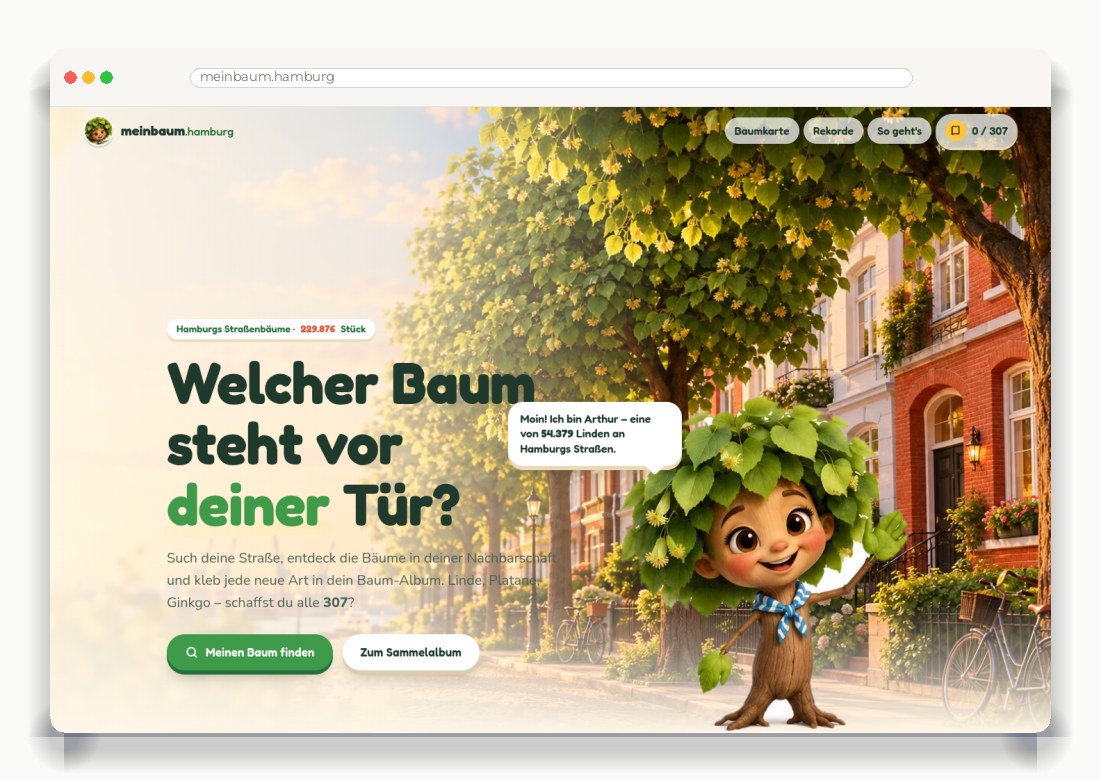 Mein Baum Hamburg — Webdesign-Arbeit von MietzMedia