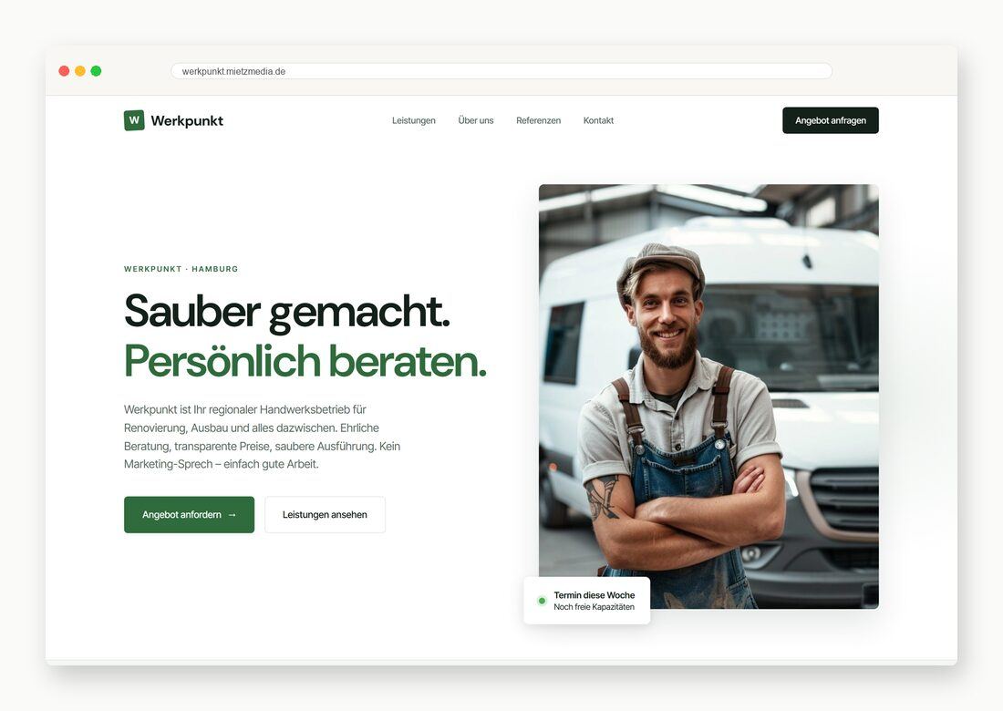 Werkpunkt — Webdesign-Arbeit von MietzMedia